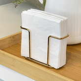 Porta Guardanapos Dourado 13,5cm - Ela Decora